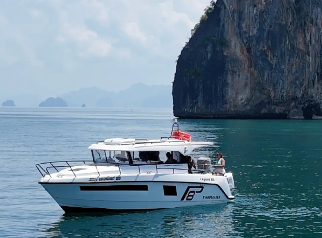 Finnmaster, a Finnmaster Pilot 8 motorboat at Rawai, Thailand