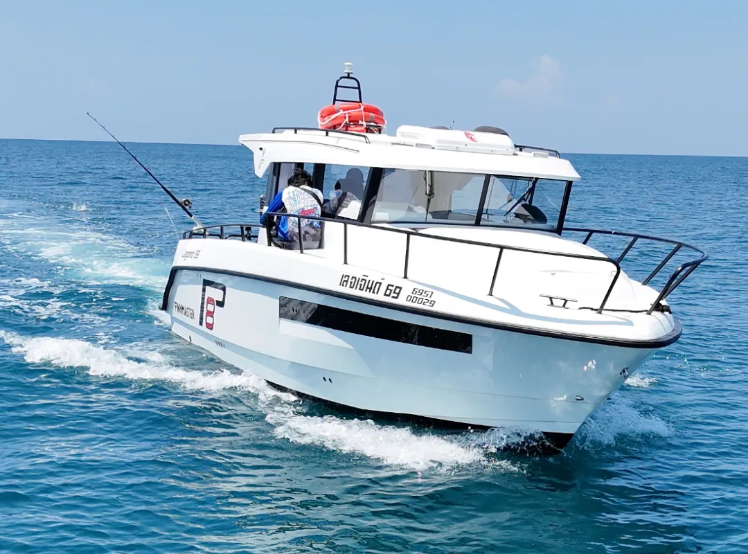 Finnmaster, a Finnmaster Pilot 8 motorboat at Rawai, Thailand