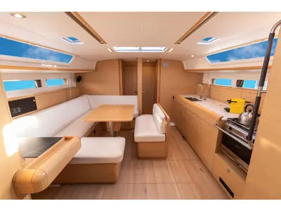 Galley of Chandra - Standard line, a Jeanneau Sun Odyssey 479 sailboat at Olbia, Italy