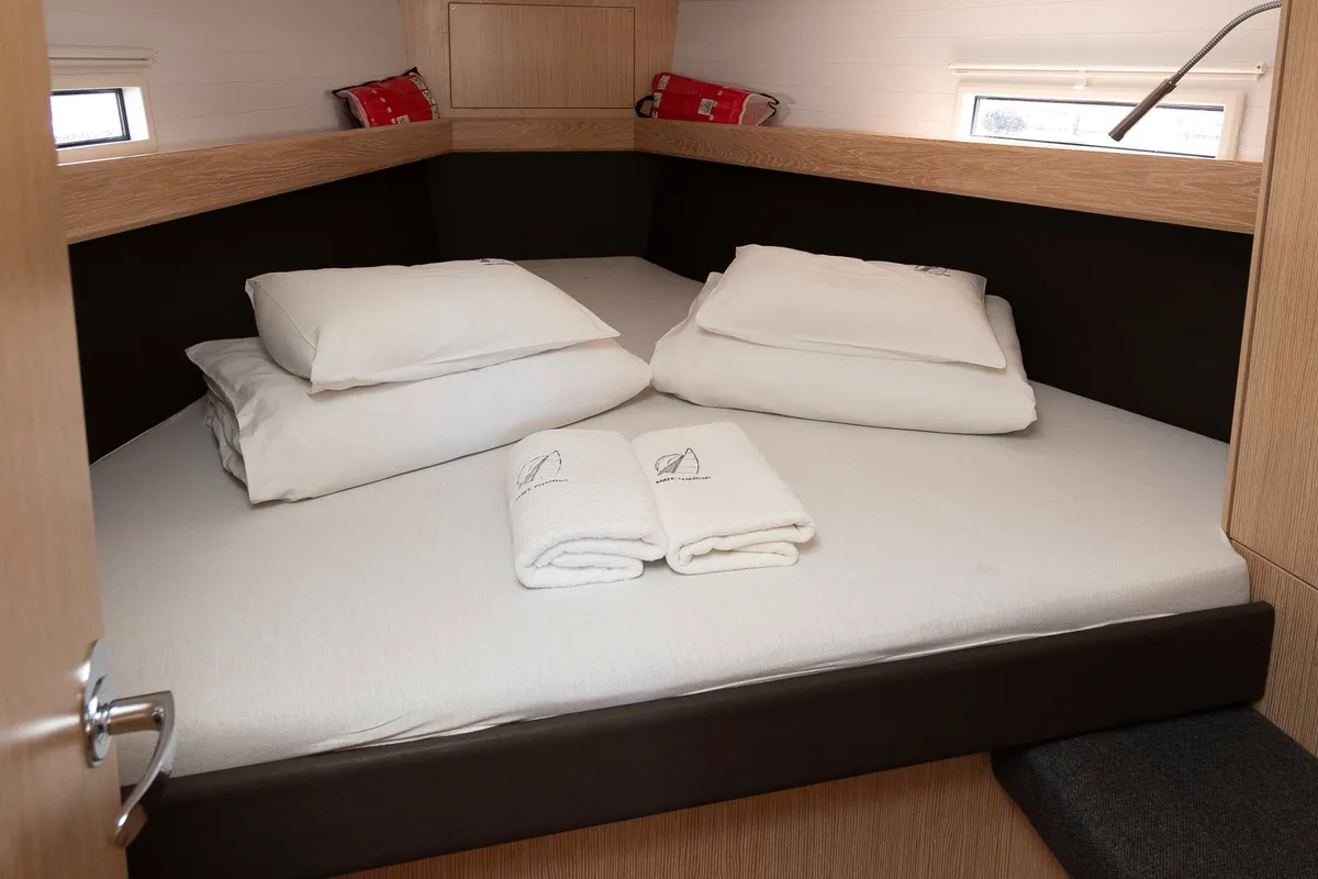 Cabin on FORTUNATA, a Bavaria Cruiser 37 Style sailboat at Zadar, Croatia