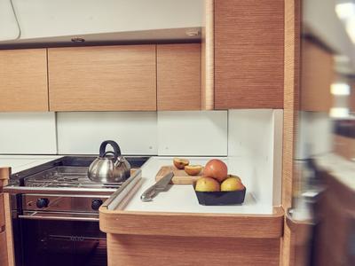 Galley of Friends, a Elan Impression 50 sailboat at Pula, Croatia