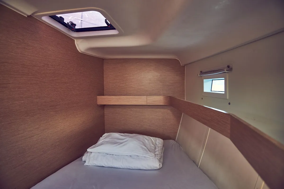 Cabin on Friends, a Elan Impression 50 sailboat at Pula, Croatia