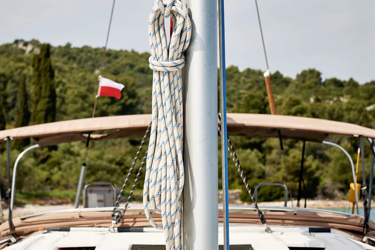 Friends, a Elan Impression 50 sailboat at Pula, Croatia