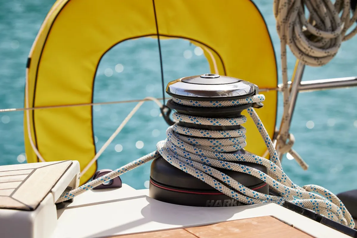 Friends, a Elan Impression 50 sailboat at Pula, Croatia