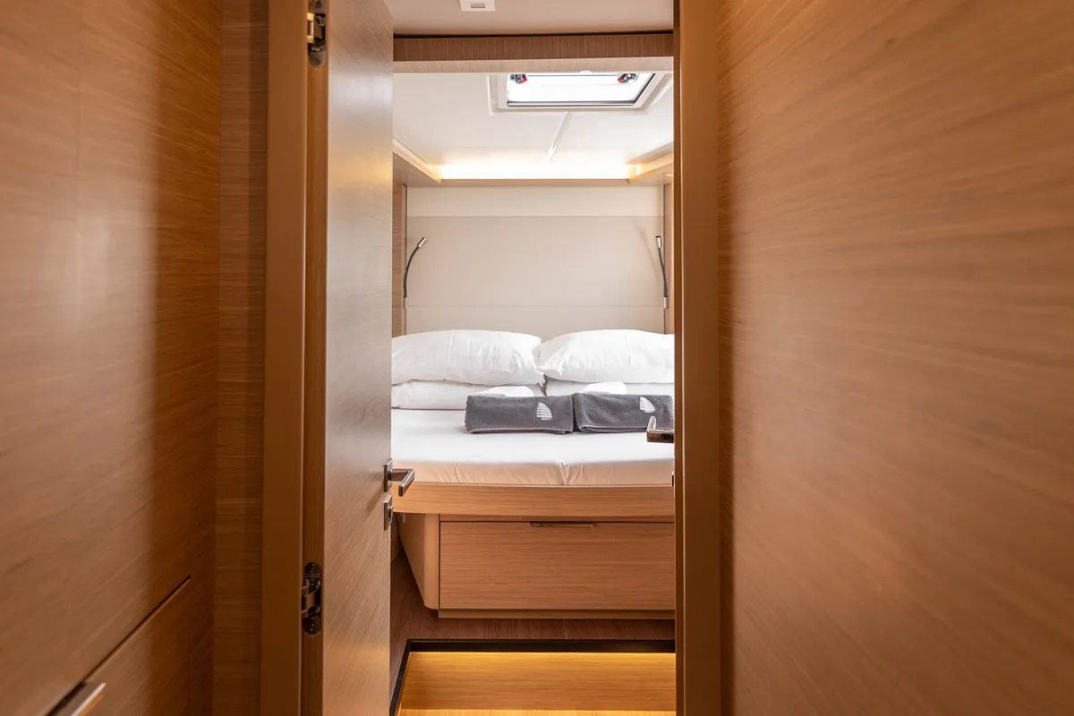 Cabin on Felix, a Lagoon 46 catamaran at Grad Kaštela, Croatia