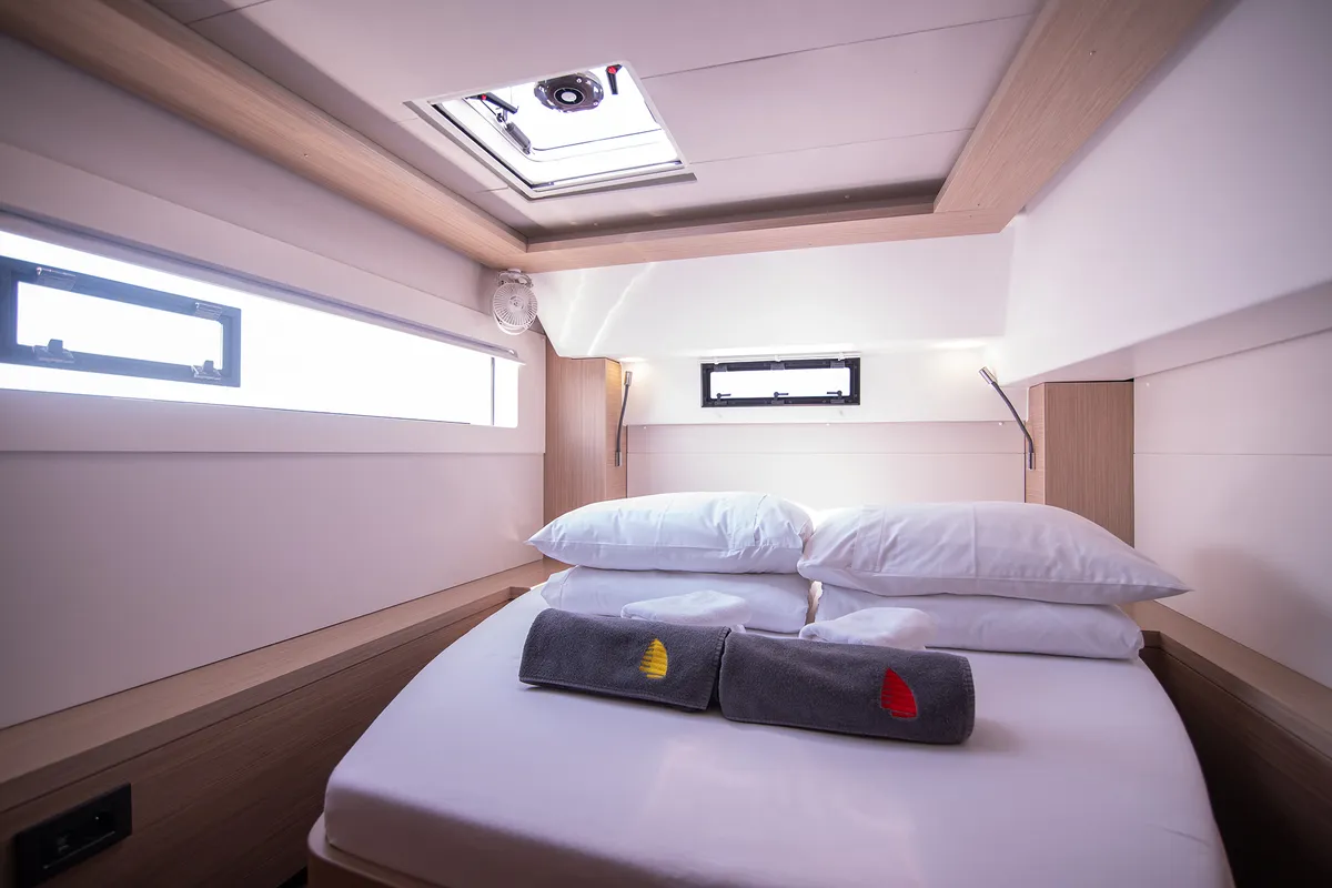 Cabin on Felix, a Lagoon 46 catamaran at Grad Kaštela, Croatia