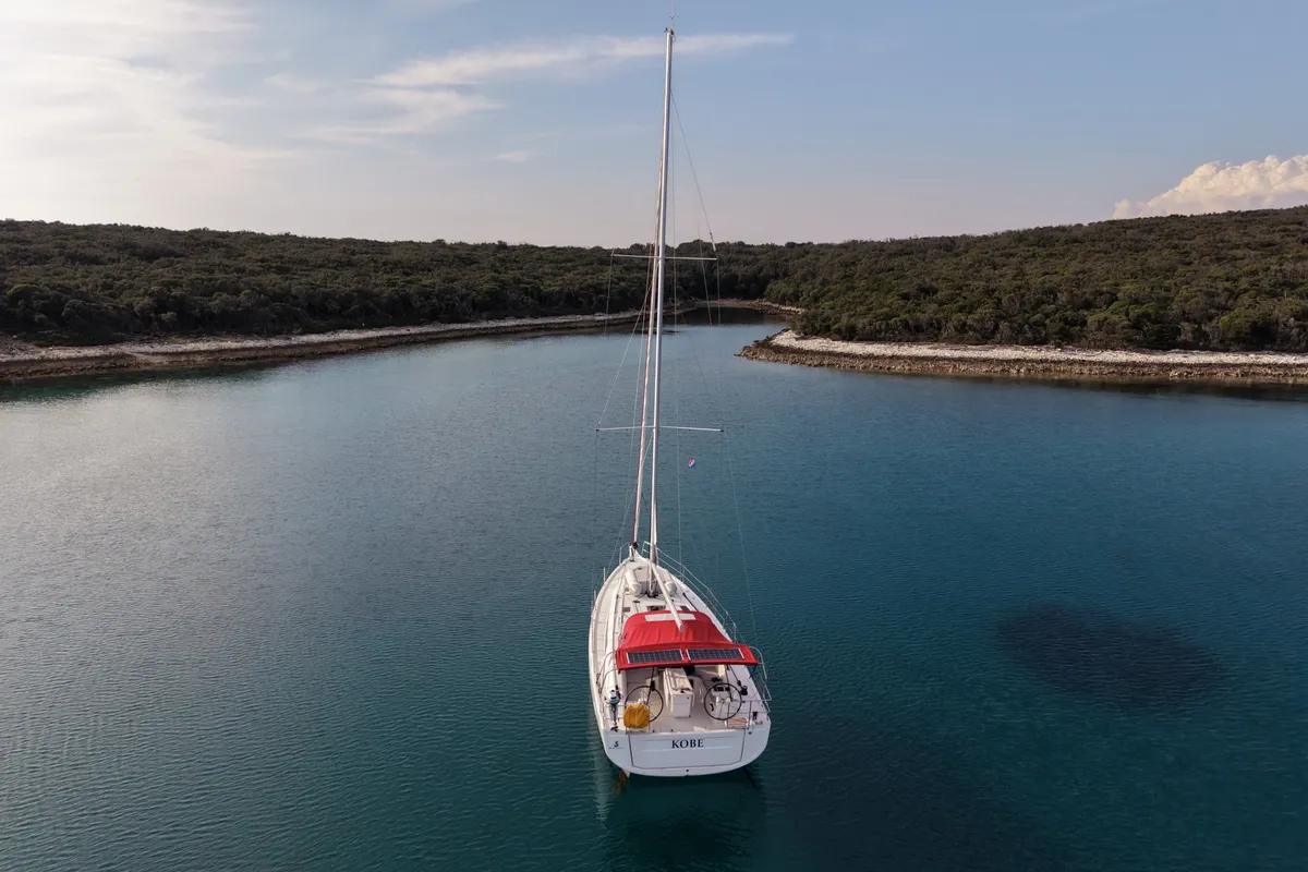 Exterior view of KOBE, a Beneteau Oceanis 40.1 sailboat at Općina Medulin, Croatia