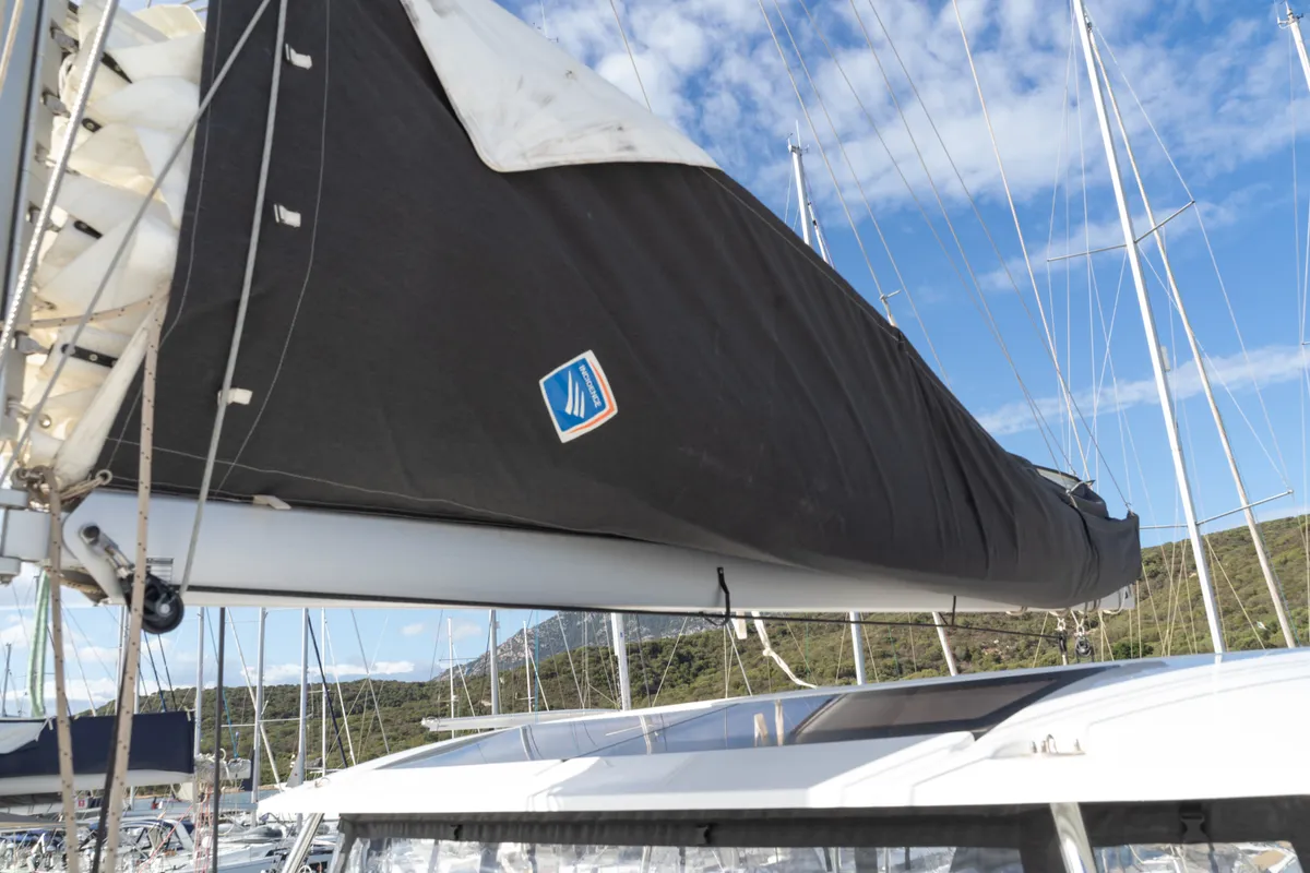 Mimi, a Lagoon 46 catamaran at Olbia, Italy