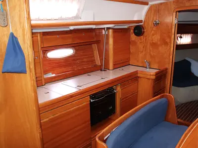Galley of Thetis, a Bavaria 39 Cruiser sailboat at Općina Vrsar, Croatia