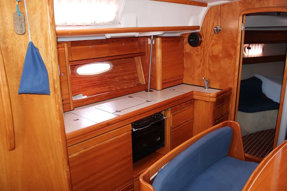 Galley of Thetis, a Bavaria 39 Cruiser sailboat at Općina Vrsar, Croatia