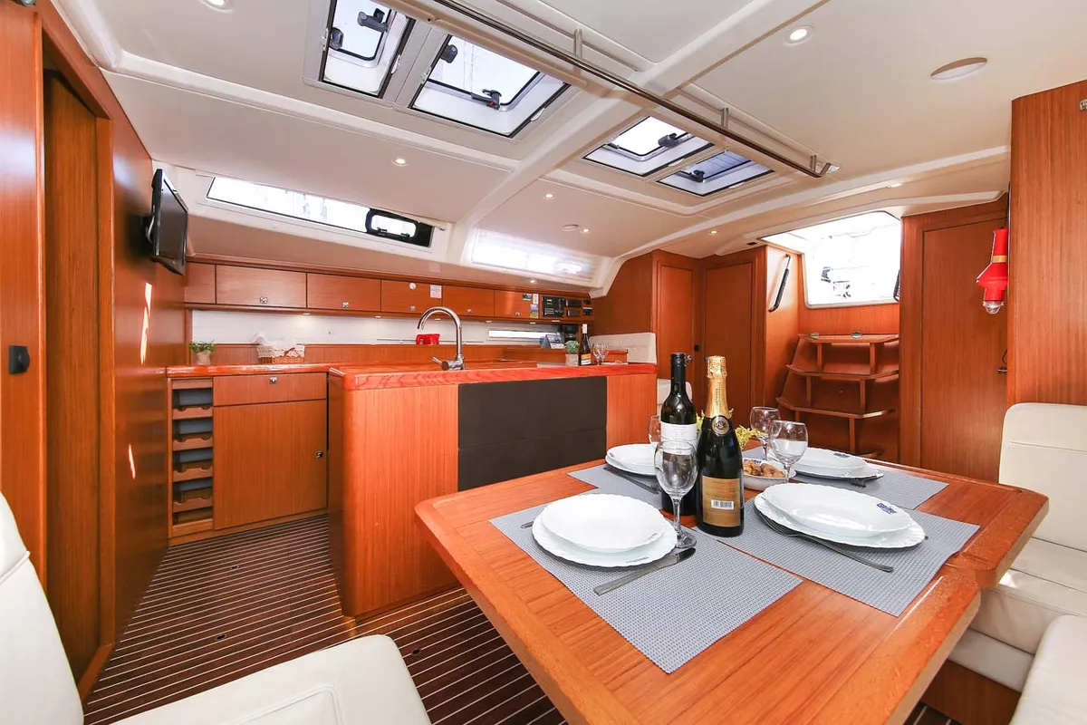 Salon of Mandy, a Bavaria Cruiser 56 sailboat at Murter, Croatia