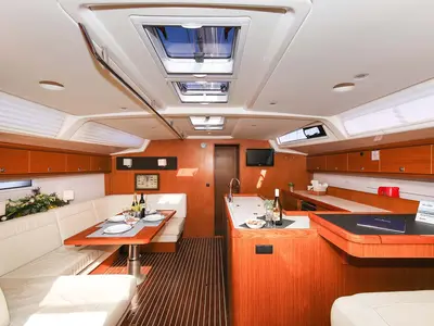 Salon of Mandy, a Bavaria Cruiser 56 sailboat at Murter, Croatia
