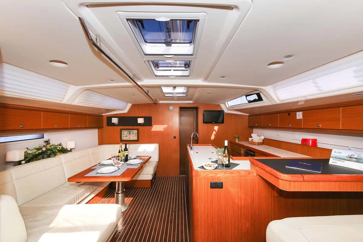 Salon of Mandy, a Bavaria Cruiser 56 sailboat at Murter, Croatia