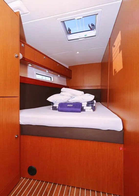 Cabin on Mandy, a Bavaria Cruiser 56 sailboat at Murter, Croatia