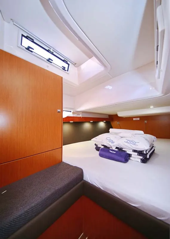 Cabin on Mandy, a Bavaria Cruiser 56 sailboat at Murter, Croatia