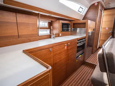 Galley of Diana, a Elan Impression 45.1 sailboat at Pirovac, Croatia