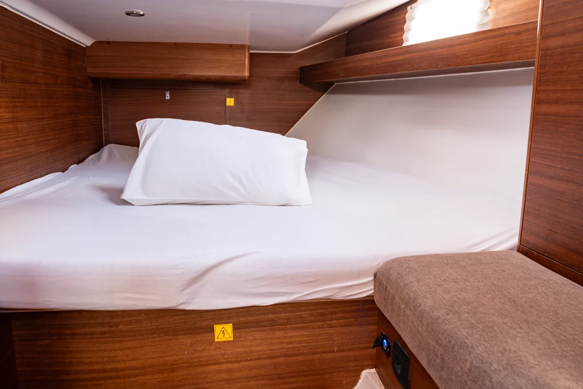 Cabin on Diana, a Elan Impression 45.1 sailboat at Pirovac, Croatia