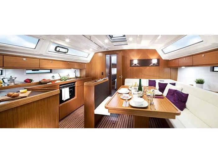 Galley of Five, a Bavaria Cruiser 46 sailboat at Fisksätra, Sweden
