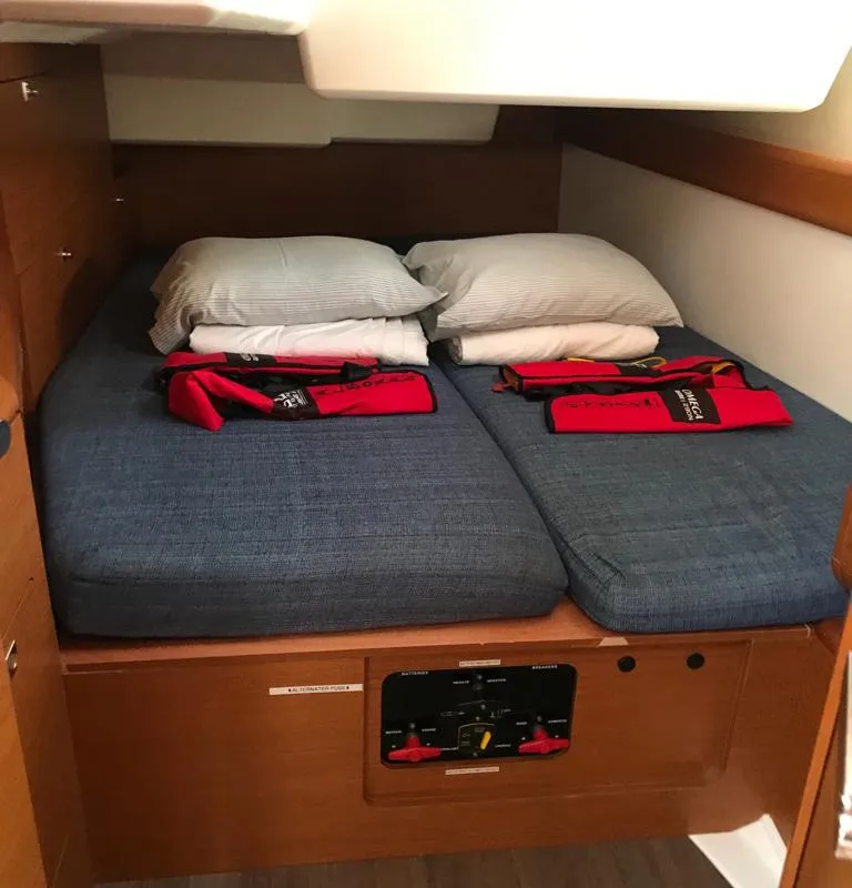 Cabin on Jeanneau Sun Odyssey 519, a sailboat at Murdeira, Cape Verde