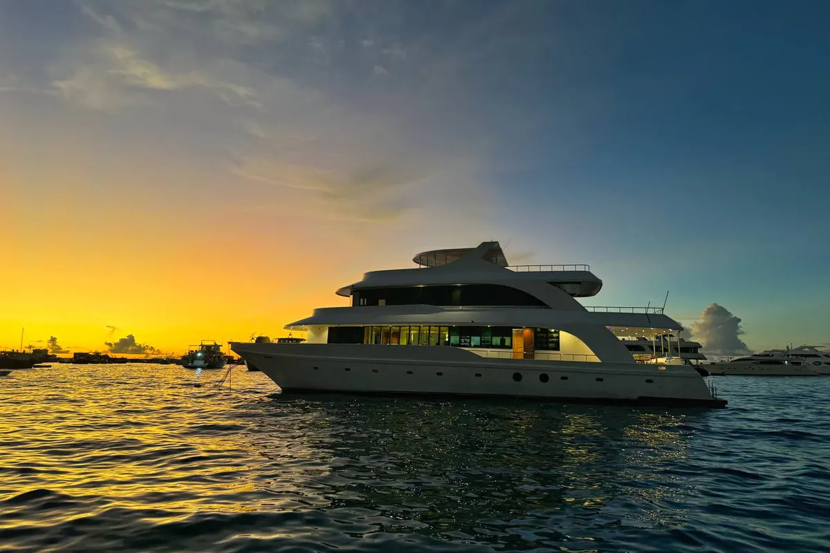 Exterior view of North Seven Liveaboard, a Custom Made North Seven motor yacht at Malé, Maldives