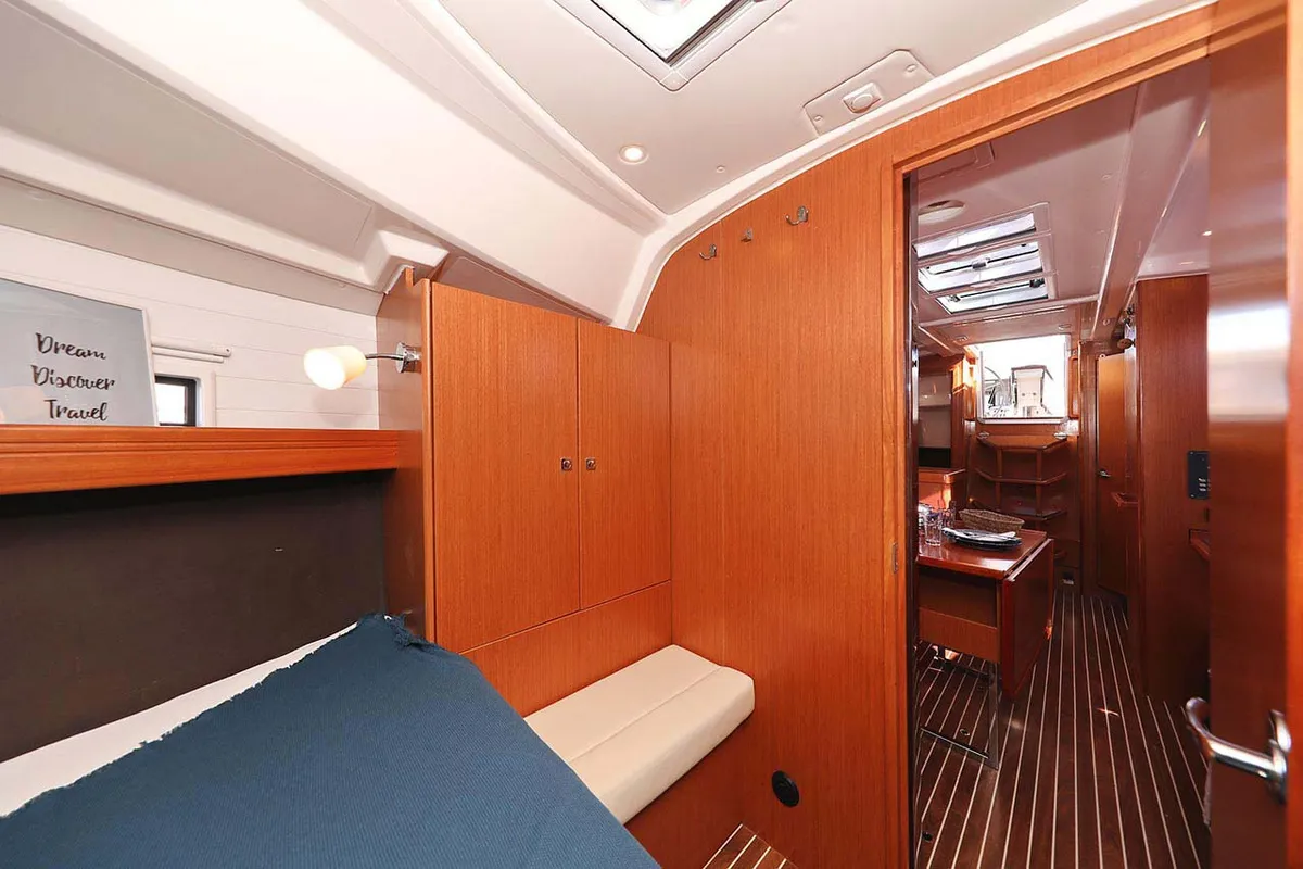 Cabin on Samsara, a Bavaria Cruiser 37 sailboat at Grad Biograd na Moru, Croatia