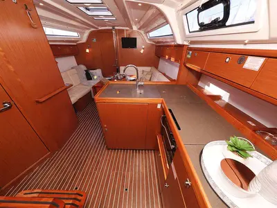 Galley of Samsara, a Bavaria Cruiser 37 sailboat at Grad Biograd na Moru, Croatia