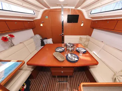 Salon of Samsara, a Bavaria Cruiser 37 sailboat at Grad Biograd na Moru, Croatia