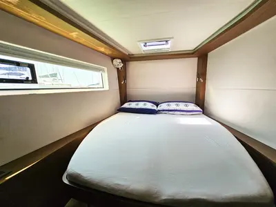 Salon of Mila, a Lagoon 50 catamaran at Seget Donji, Croatia