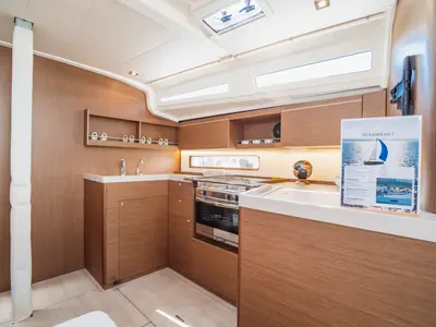 Galley of Primus, a Beneteau Oceanis 40.1 sailboat at Pa Khlok, Thailand