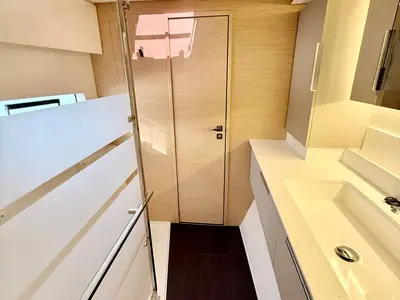 Head on Raven, a Fountaine Pajot FP 44 Maestro catamaran at Road Town, British Virgin Islands