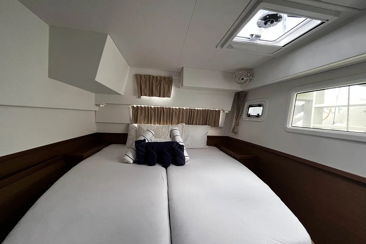 Cabin on Belight , a Lagoon 42 catamaran at Road Town, British Virgin Islands