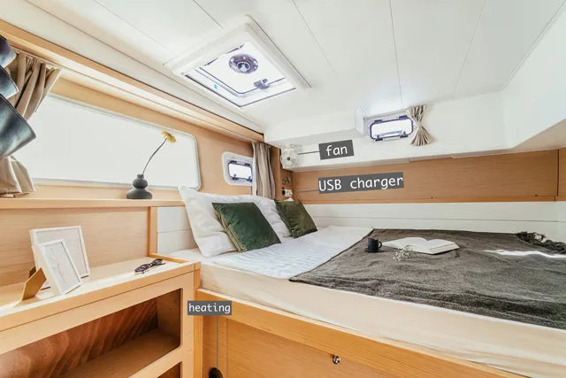 Cabin on NEMO, a Lagoon 39 catamaran at Grad Šibenik, Croatia