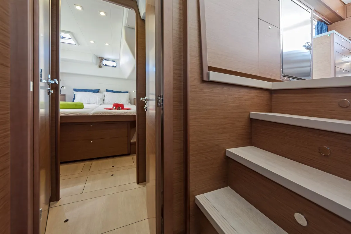 Cabin on Thetis, a Lagoon 450 Fly catamaran at Municipal Unit of Rhodes, Greece