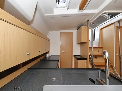 Galley of Susso, a Hanse 455 - 3 cab. sailboat at Biograd na Moru, Croatia