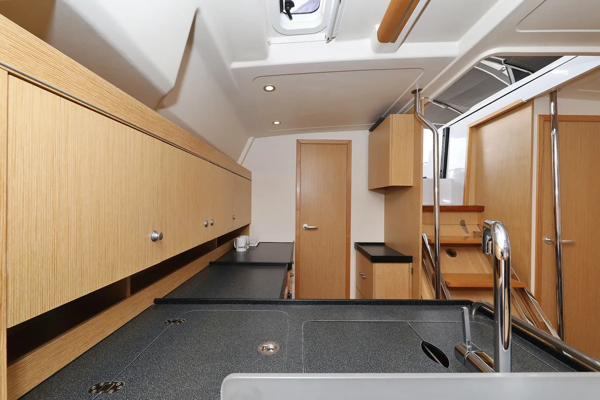 Galley of Susso, a Hanse 455 - 3 cab. sailboat at Biograd na Moru, Croatia