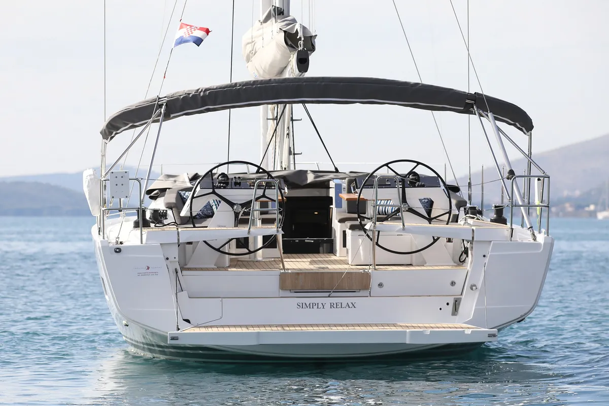 Exterior view of Simply Relax, a Hanse 460 sailboat at Sukošan, Croatia