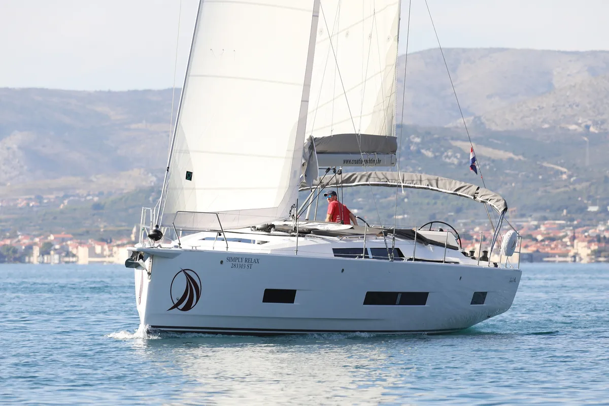 Exterior view of Simply Relax, a Hanse 460 sailboat at Sukošan, Croatia