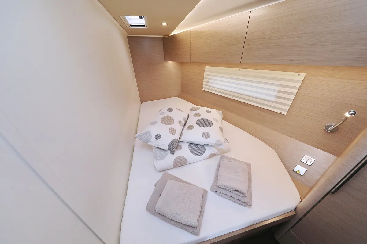 Cabin on Simply Relax, a Hanse 460 sailboat at Sukošan, Croatia