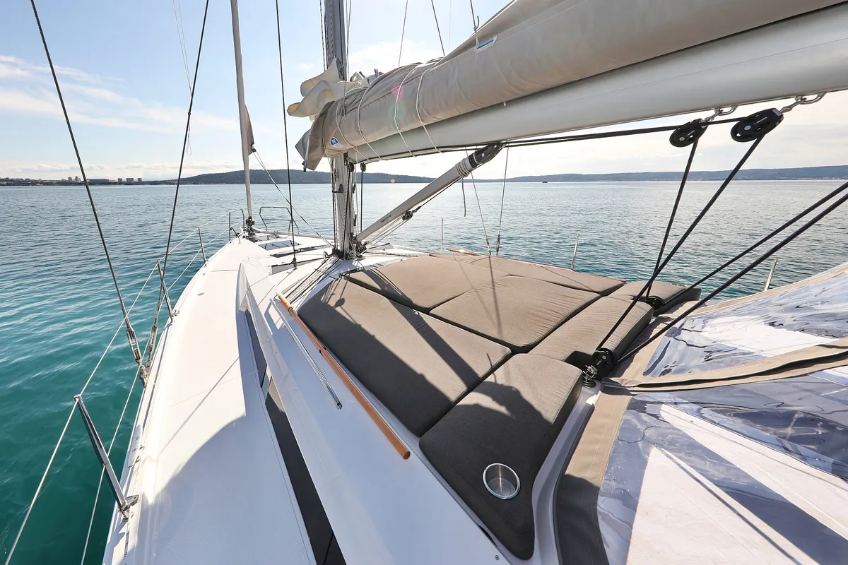 Deck of Simply Relax, a Hanse 460 sailboat at Sukošan, Croatia