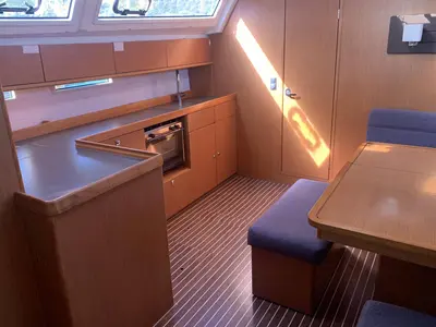 Galley of CJ, a Bavaria Cruiser 46 sailboat at Municipal Unit of Lefkada, Greece