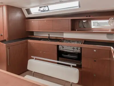 Galley of Slide, a Beneteau Oceanis 45 sailboat at Tivat, Montenegro