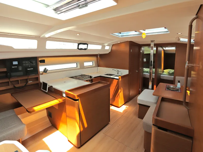 Galley of Ermis, a Jeanneau Sun Odyssey 440 sailboat at Lavreotiki Municipal Unit, Greece