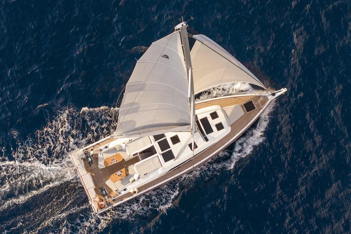 AYCA, a Beneteau Oceanis 52 sailboat at Kos, Greece