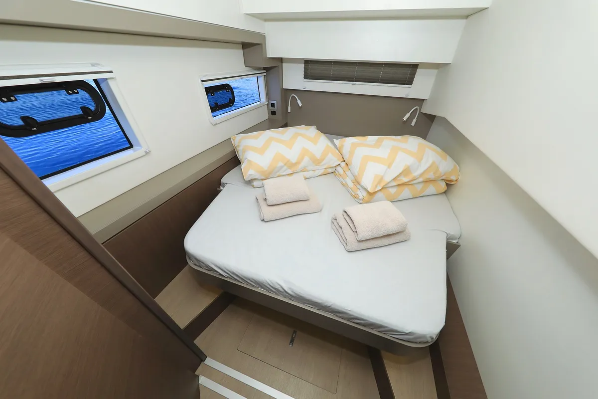 Cabin on Clair de Lune, a Bali 4.2 catamaran at Grad Kaštela, Croatia