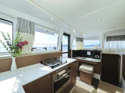 Galley of Clair de Lune, a Bali 4.2 catamaran at Grad Kaštela, Croatia