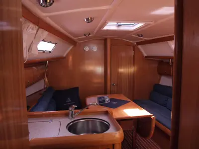 Galley of Sea Star, a Bavaria 32 sailboat at Primošten, Croatia