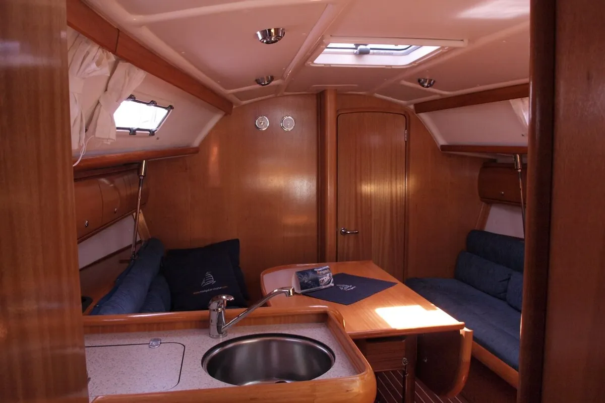 Galley of Sea Star, a Bavaria 32 sailboat at Primošten, Croatia
