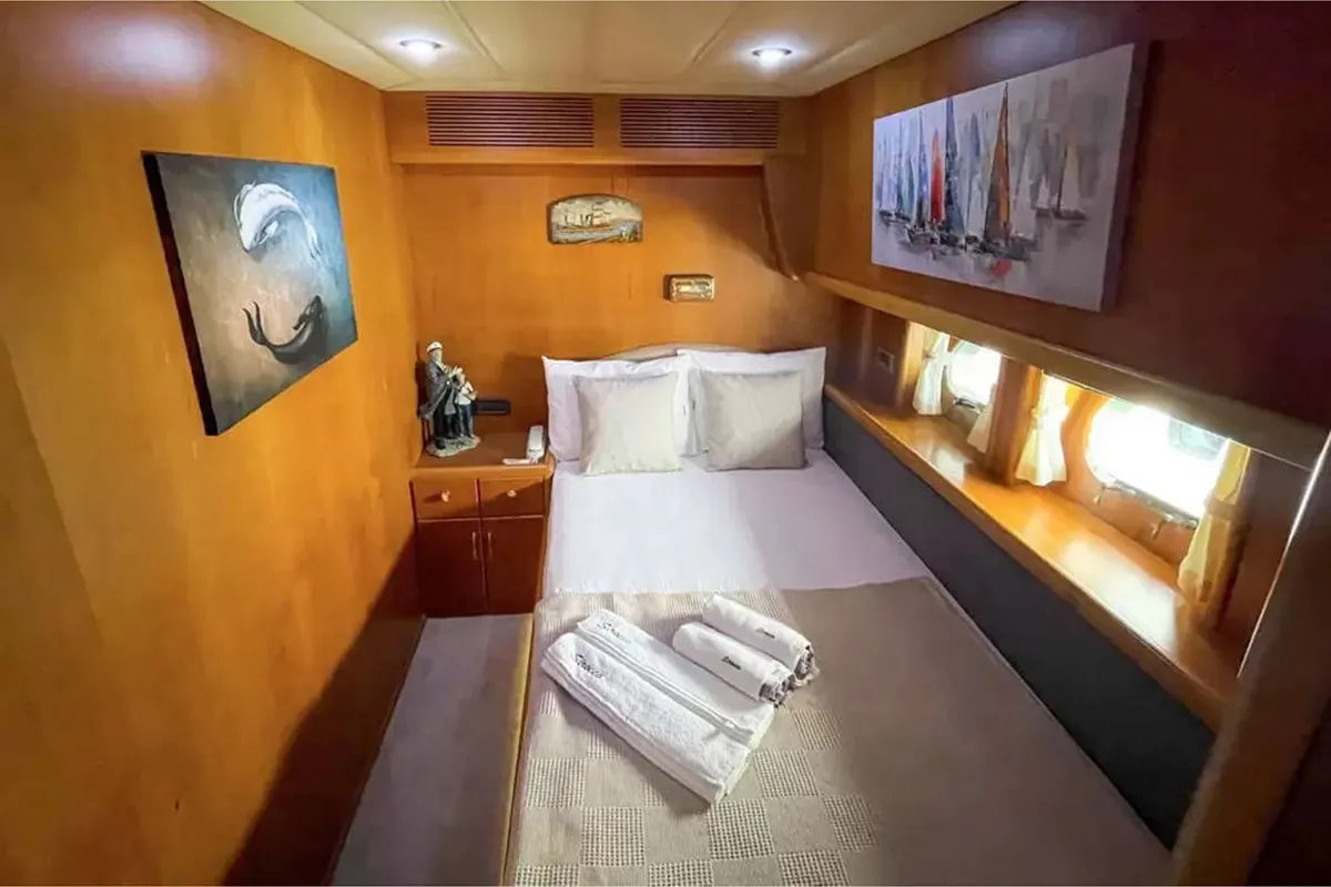 Cabin on Sirocco, a Gulet Motoryacht motor yacht at Fethiye, Turkey