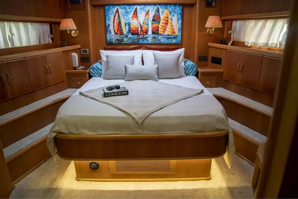 Cabin on Sirocco, a Gulet Motoryacht motor yacht at Fethiye, Turkey