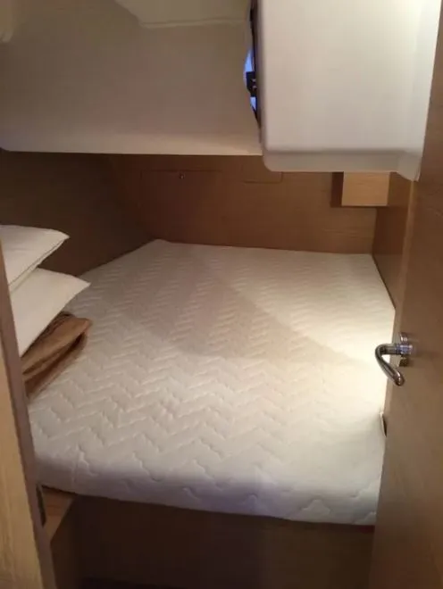 Cabin on Iliana, a Dufour 412 GL sailboat at Kontokali, Greece